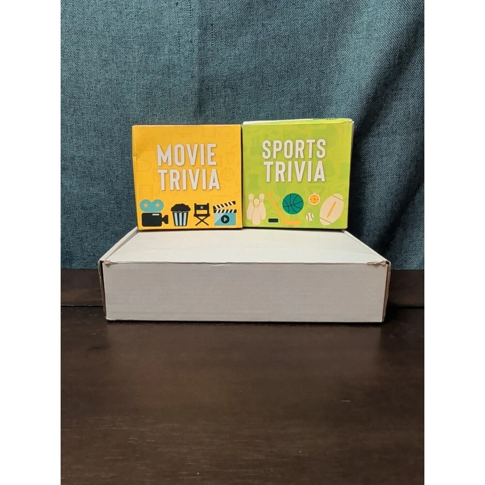 8-Pack Mini Trivia Game Set | Music Movies Sports Travel & Puzzles